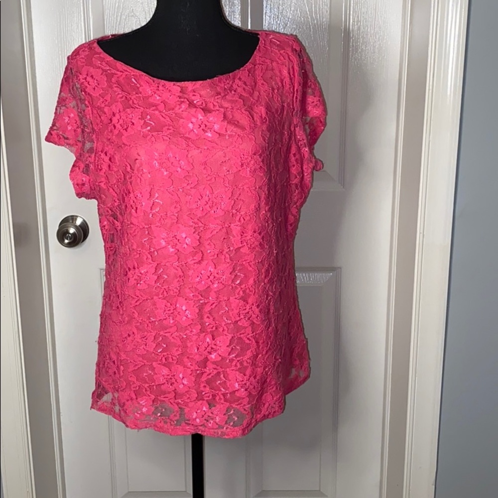 Fuchsia Laced Blouse